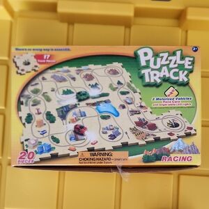 Puzzle Track Racing Set with Motorized Vehicles
